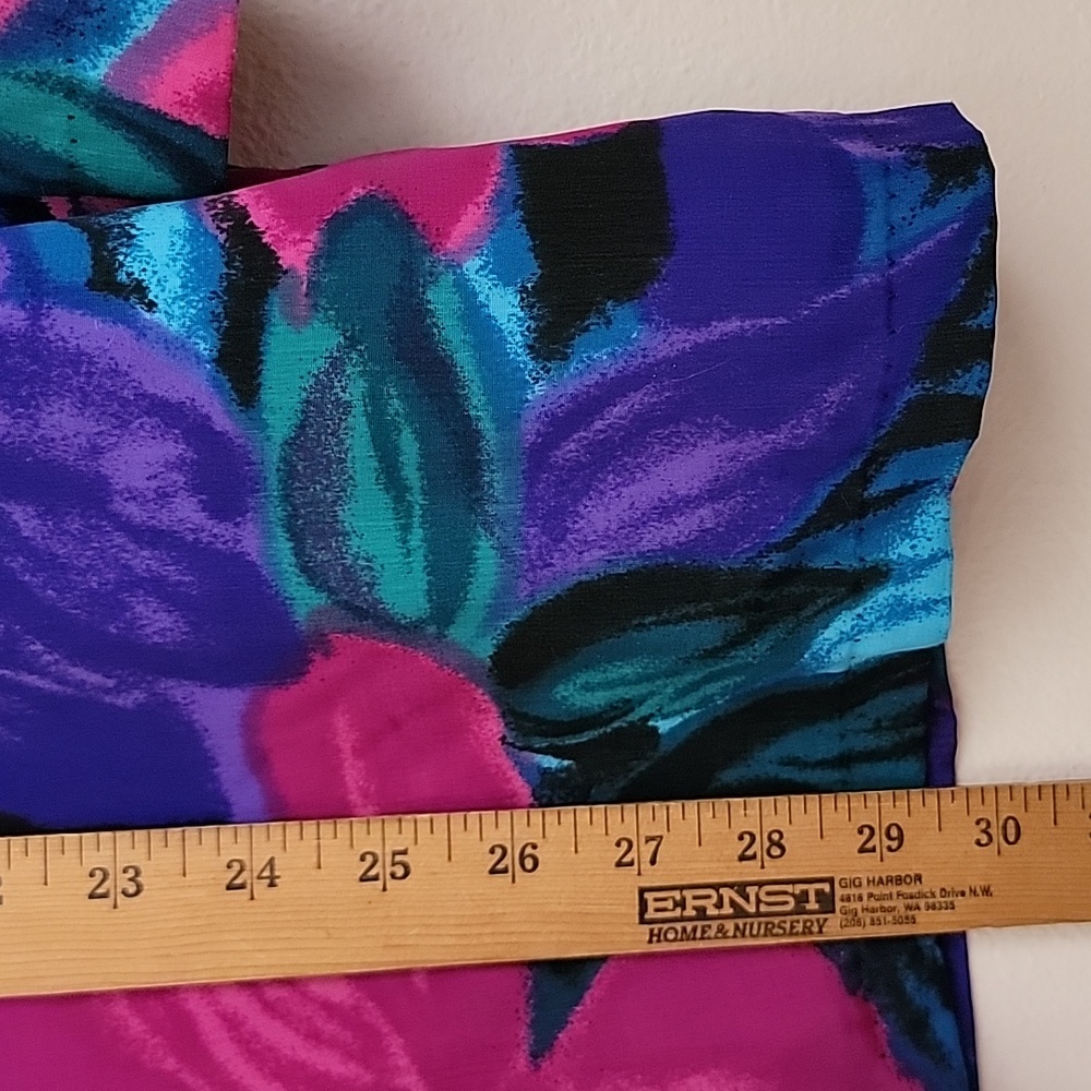 Vintage S.G. Sport Floral Artsy Purple, Pink, Blue, Green & Black Blazer M - Picture 15 of 16